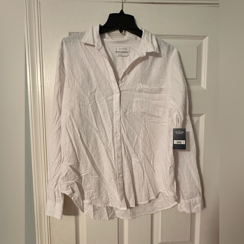 Lucky Brand White Casual Button Down Shirt